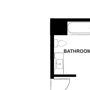 Two bedroom floor plan for H16